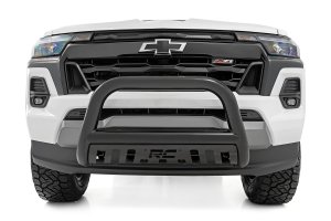 Chevrolet Colorado Bull Bar - Front - Rough Country - 3-inch Diameter, Corrosion Resistant - Black - '15-'24